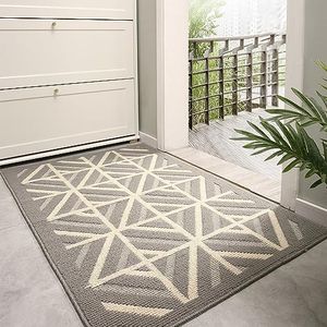 Door Mat, Indoor Outdoor Door Mats, Non-Slip, Dirt Resist, Low-Profile Entrance Mat for Home, Garden, Garage(Monet,24" x 36")