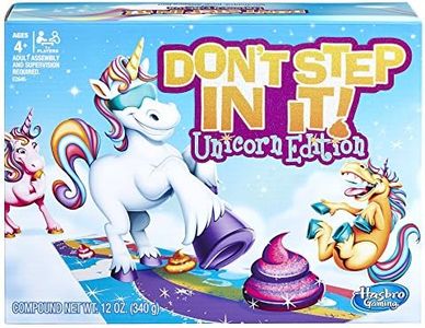 Hasbro Gaming DON'T STEP IN IT Unicorn Edition - Rainbow Clay - Blind Folded Poo Dodging Fun - 1 Plus Players - Kids Toys and Board Games - Ages 4+