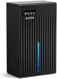 POOYUPPC Dehumidifier for Home, 95 OZ Water Tank, (1000 sq.ft) Dehumidifiers for Bathroom Bedroom Basement with Drain Hose, Auto Shut Off Black