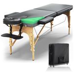 Luxton Home Premium Foam Massage Table - Easy Set Up - Foldable & Portable with Rolling Case