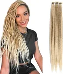 FANCEE SE Dreadlocks Extensions 24 Inches Hippie Dreads 10 Strands Handmade Synthetic Crochet Hair Dreads Soft Loc Extensions for Women Men(27/613#)