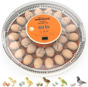 WONEGG 30 Egg Incubators for Hatching Eggs with Automatic Egg Turner, Auto Temperature Control, LED Candling, Humidity Monitor, 360° Viewing for Chicken Quail Parrot Birds