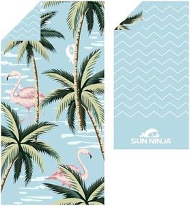 SUN NINJA - Beach Towel - Flamingo
