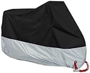 L-XXXL Motorcycle Cover Motorbike Cruiser Scooter Motor Bike Waterproof Storage (L 220cm(L) x 95cm(W)x 110cm(H))