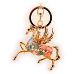 Gifts UK®Pegasus Horse Animals Shaped Crystal Diamante Rhinestone Bag Charms Handbag Keyrings Pendant