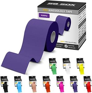 SB SOX Pro Synthetic Kinesiology Tape (Precut & Uncut Options) – Longer Lasting Performance Fabric Option to Our Original Cotton Kinesiology Tape - Also Latex Free, Water Resistant! (Purple - Uncut)