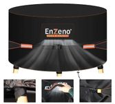 Enzeno Garden Furniture Cover Round Waterproof, Garden Table Cover with Air Vent, Round Patio Table Cover 420D Oxford Cloth Patio Outdoor Circular Table Cover Windproof Anti-UV, RipProof(190x80cm)