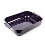 PEUGEOT - Rectangular Ceramic Baking Dish - 40 cm x 27.2 cm x 8.3 cm - Capacity: 5.2 L - 8-10 Servings - 10 Year Guarantee - Made In France - Aubergine Colour