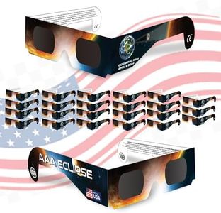 AAA Eclipse [25 Pack Solar Eclipse Glasses Nasa Approved 2024 - Iso Certified 12312-2 & Ce Certfied Direct Solar Viewing Glasses