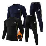 MEETWEE Thermal Underwear for Men, Winter Gear Long Johns Base Layer Top and Bottom Set for Skiing Running