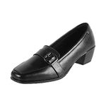 Mochi Women Black Synthetic Leather Formal/Pump Shoes UK/4 EU/37 (31-254)