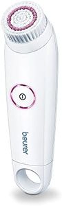 Beurer FC 45 Spazzola per la Pulizia del Viso 4 volte più efficace, Impermeabile (IPX 7), 2 velocità, skincare profonda e delicata, Rotazione a 2 livelli, Spegnimento Automatico, 2 batterie incluse