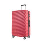 Flymax XL 32" Extra Large 4 Wheel Suitcases Spinner Lightweight Luggage ABS Travel Cases RED 138 Liter with TSA Lock