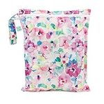 Bumkins Waterproof Wet Bag, Washable, Reusable for Travel, Beach, Pool, Stroller, Diapers, Dirty Gym Clothes, Wet Swimsuits, Toiletries, Electronics, Toys, 12x14 – Watercolors