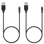 Popglory 2-Pack Charger Compatible P66 Smart Watch, Replacement USB Charging Cable, Portable Magnetic Charger