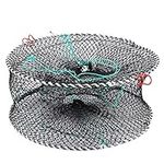 Alvinlite Three Entrances Crab Trap for Blue Crabs, Crawfish Trap Crab Pot Crab Net Minnow Trap for Crabbing, Trap Net Fishing Bait Trap Cage 17.7in x 7.9in (45cm x 20cm)