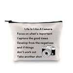 Photographer Makeup Bag Life is Like a Camera Photography Gifts Inspirational Gifts for Camera Lovers, Photographer