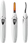 EYECURL Heated Eyelash Curler, S600 Heated Lash Curler, Accurate Temperature Control Electric Eyelash Curler Heated Curlers - Intelligent Power Off (Gardenia/Silver, S600-148MM)