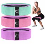 Bodylastics Resistance Hip Loop Bands for Legs, Butt, Thighs & Glutes Exercises, Anti-Slip Fabric Workout Bands for Men/Women ,