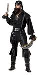 California Costumes 1188 Plundering Pirate Adult Sized Costume, Solid, Black, L