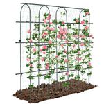 6×6 Feet Garden Trellis for Climbing Plant, Kalolary Large Garden Cucumber Trellis U-Frame Vegetable Beans Fruit Grow Trellises Rustproof Metal Plant Climbing Support for Indoor Outdoor Vine Stand