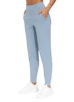 THE GYM PEOPLE Women's Joggers Pants Lightweight Athletic Leggings Tapered Lounge Pants for Workout, Yoga, Running Denim Blue