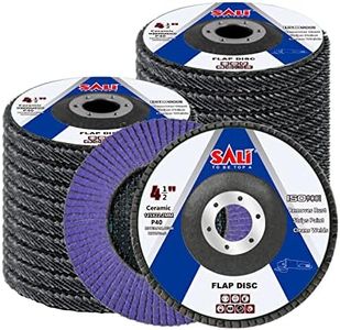 Sali 20 Pack Ceramic Flap Disc 40 Grit 4.5" x 7/8 Inch Sanding Disc Bevel Type #29 Premium and Industrial Grade Angle Grinder Grinding Wheel High Performance Edge Grinding Purple