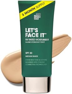 Shakeup Cosmetics Mens BB Cream Tinted Moisturiser - Natural Medium Coverage for Redness, Blemishes and Dark Spots - SPF 25 Colour Correcting Make Up for Men - Vegan British Skincare