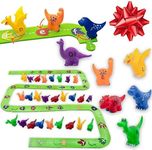 Skoolzy Dinosaur Alphabet Puzzle Track - Educational Toy for Kids Ages 3-5 - ABC Learning Game