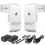 Pre-Configured Bundle of 2 Ubiquiti NanoStation LOCOM5 P2P-2 Units Kit 100% Configured as Network Wireless Bridge for Long Distance Wireless Communications, Plug-and-Play. No Configuration Needed.