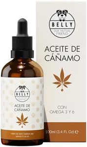 Belly Aceite de Cáñamo Omega 3 y 6 para Perro, 100ml - Complemento Alimenticio para la Piel y el Pelaje - Aceite de Cáñamo para Perros Rico en Vitaminas A, B, E, C y D