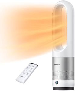 Senmeo Stufetta Elettrica Basso Consumo, 1100W Termoventilatore con Telecomando, Riscaldamento e Raffreddamento, Timer 9 Ore, Protezione Anti-Ribaltamento, Riscaldatore per Camera e Ufficio