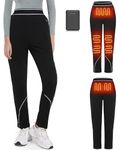 FERNIDA Heated Thermal Pants with Battery Pack Electric Heating Pants Lightweight Winter Heated Long Jones for Women Men