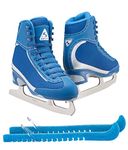Jackson Ultima Softec Vista ST3200 Figure Ice Skates for Women/Color: Navy + Skate Guards, Size: Adult 7 Bundle with Guardog Skate Guards