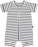 Bonds Baby Zippy - Zip Romper Wondersuit, Black & White Stripe, 00 (3-6 Months)