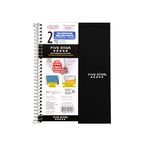 Five Star 2-Subject Spiral Notebook, 6" x 9.5" Sheet Size, Ruled, No Margin, 160 Pages/80 Sheets, Wirebound, Assorted Colour Poly Covers, 1 Notebook (840038)