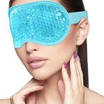 Whixant Eye Mask Sleeping Reusable Gel Beads Eye Mask For Hot Cold Therapy, Pain Relief Mask And Eye Pillow For Puffy Eyes, Stress Relief, Migraine, Headache And Sinus Pain