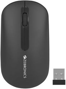 ZEBRONICS Pulse Wireless Mouse, Multi Connectivity, Dual Bluetooth, for Mac, Laptop, Computer, Tablet, 2.4GHz, 1200 DPI, Comfortable & Lightweight (Black)