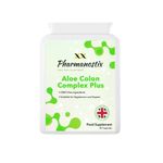 Aloe Vera Complex Plus- 90 Vegan Capsules -High Strength Aloe Vera 10,000mg- Colon Cleanse and detox - Natural Herbal Ingredients Including AlfaAlfa, Ginger and Wild Yam-UK Made by Pharmanostix