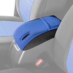 Diver Down Neoprene Center Console Armrest Pad Lid Cover, Blue - Fits Jeep Wrangler TJ 2001-2006 - Tight Fit with Sleek Factory Look - Extra Thick Cushion Top -Storage Pocket with Keyhole Access