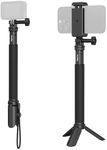 SMALLRIG Selfie Stick Tripod with Phone Clamp for Action Camera, Extendable Selfie Stick Pole for GoPro 13 12 11, for Insta360 X5, for DJI Action 5 Pro, for AKASO and Phone - 5403