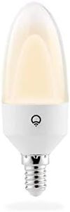 LIFX Candle White to Warm [E14 Edison Screw], 480 lumens, Wi-Fi Smart LED Light Bulb, Tunable White, Dimmable, No Bridge Required, Compatible with Alexa, Hey Google, Apple HomeKit 1 Count (Pack of 1)