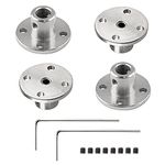 Bonsicoky 4 Pcs 6mm Rigid Flange Coupling, High Hardness Metal Axis Bearing Fittings Motor Connector, Guide Shaft Support Coupler for DIY RC Model