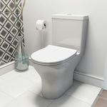 Orchard Derwent Round Compact Close coupled Toilet with Luxury Slim Soft Close seat - White Close coupled Toilet, Round Close coupled Toilets, Toilets