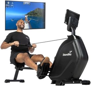 Skandika Vogatore Munin | pieghevole, resistenza magnetica a 16 livelli, compatibile con l'App Kinomap, fino a 190 cm, ideale per uso domestico (nero)