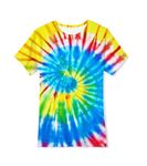 Kinberr Tie Dye Shirt Boys Casual Summer Short Sleeve T-Shirt Youth Rainbow Colourful Top Tees for Holiday 13-14