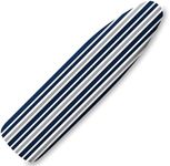 Extra Thick Ironing Board Cover and Pad, Navy Blue and Gray Stripes 15x54 Ironing Board Cover, Resist Scorching and Staining,Elastic Edges,Striped Boho Minimalist Modern
