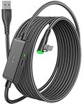 INIU 5M VR Link Cable with Separate Charging Port, USB 3.0 to USB C Cable for Meta Quest 3s 3 2 1 Quest Pro, Pico 4, Steam VR, Gaming PC, High Speed Data Transfer for Virtual Reality Headset - Black
