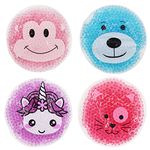 5 PCS Kids Hot Cold Ice Packs, ReusableIce Pack Boo Boo with Soft Cloth Cover, Auxiliary Fever Reduction, Wisdom Teeth, Baby Colic, Gas and Upset Stomach, Pain Relief, Fever, Headaches.