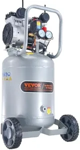 VEVOR 13-Gallon Air Compressor, 2HP, 4.6 SCFM@90PSI, Oil-Free Tank, 66dB Quiet Operation, Ideal for Tire Inflation, Woodworking, Auto Repairs, and Spray Painting (Maximum Pressure 125 PSI)